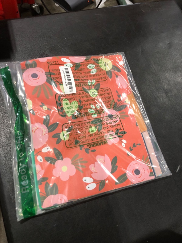 Photo 1 of EOOUT 9pcs Decorative File Folders Letter Size, 1/3-Cut Tabs Plastic File Folders for Documents with Colorful Floral Patterns and Erasable Category Labels for Notes Office and School Supplies
