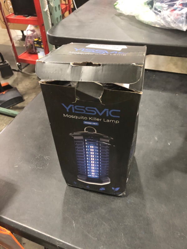 Photo 1 of YISSVIC Bug Zapper Outdoor Indoor Waterproof Electric Mosquito Lamp Fly Zapper Killer Effective 4200V Plug in for Home Patio Office Courtyard (One-Light Control Bug Zapper)