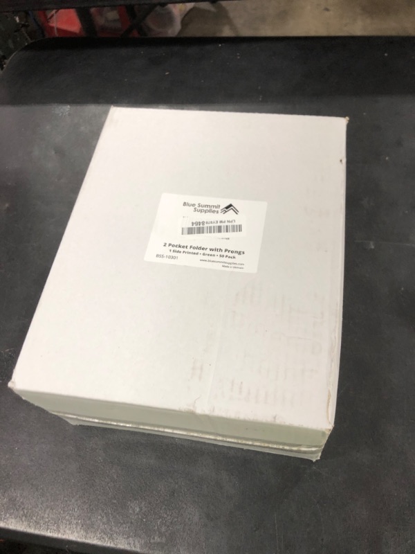 Photo 1 of Green Folders with Pockets and Prongs, Green Pocket Folders with Prongs, Brad Folder, Paper, Fit Standard 3 Hole Punch Paper, 50 Pack