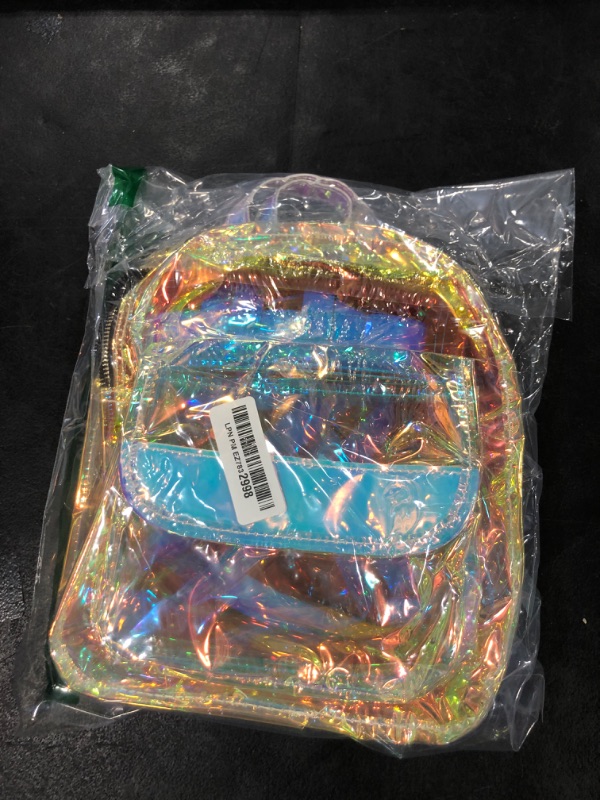 Photo 1 of TENDYCOCO Laser Backpack Multi-Color Clear Backpack 
