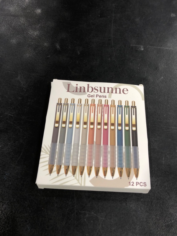 Photo 1 of Linbsunne Gel Pens Black Ink Pen 0.5mm fine Point Pens Smooth Writing Retractable Office Supplies (12-count)