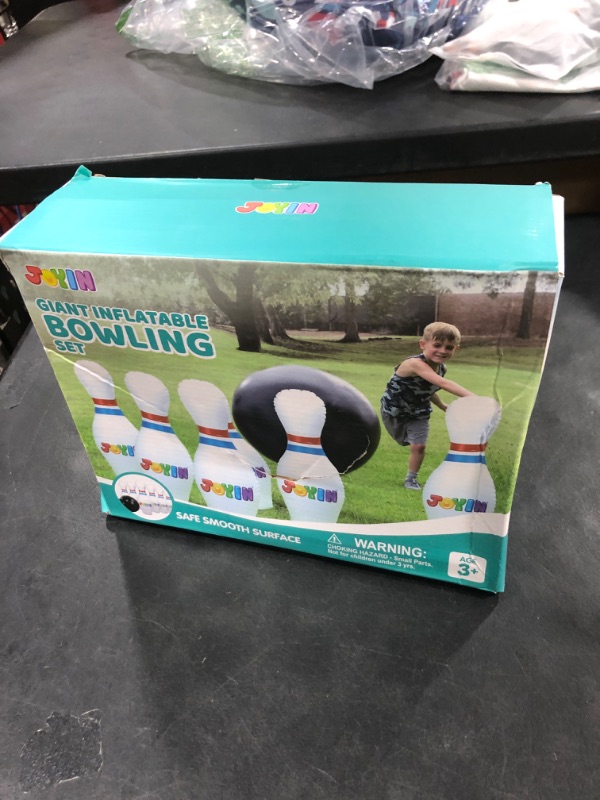 Photo 1 of JOYIN Giant Inflatable Bowling Set for Kids and Adults, Christmas Birthday Party Games, Kids Education Motor Skills Toys