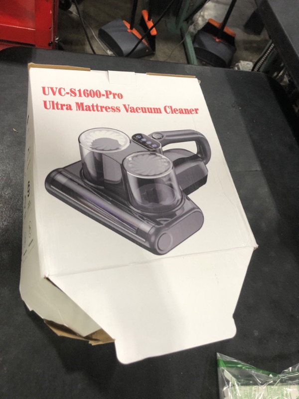 Photo 1 of Mattress Vacuum Cleaner 5 in 1 Bed Vacuum Cleaner with 16Kpa Suction 253.7nm UV-C Light, HEPA Filtration, Ultrasonic, High Heating, 30000Rpm/Min Rotation , Replacement Filter Included, 500W, Corded