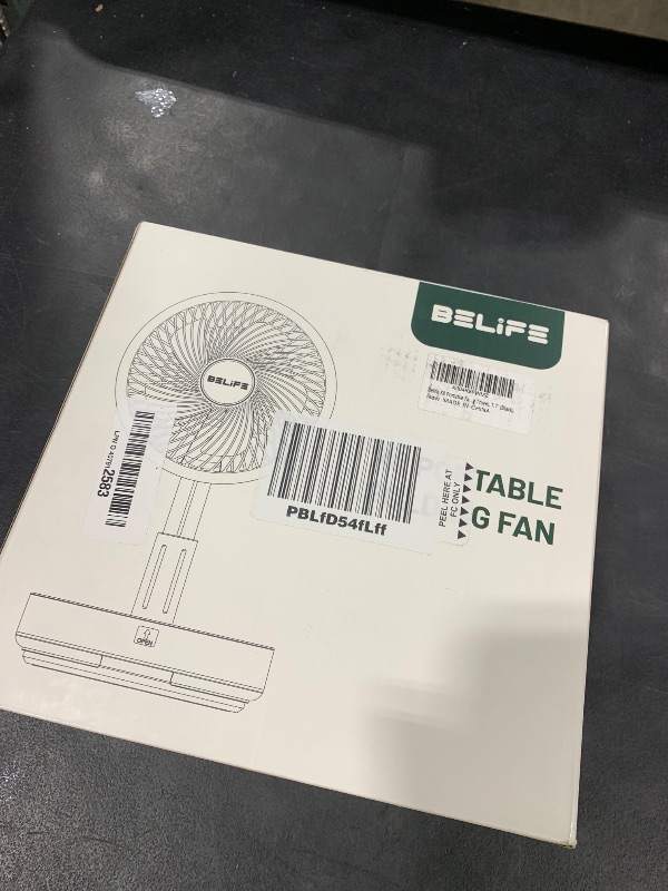 Photo 1 of Belife X8 Portable Fan, 7200mAh Battery Powered Rechargeable, Oscillating USB Desk Floor Fan with Remote, Foldable Telescopic Fan for Home Bedroom Sleeping Office Camping Travel, 7.7" (Black)