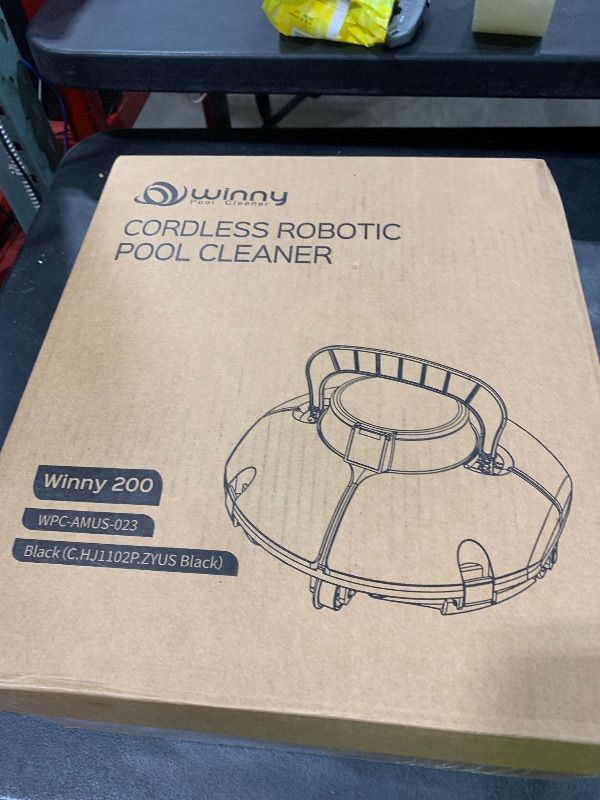 Photo 1 of (2025 Upgrade) Cordless Robotic Pool Cleaner, Lasts 80 Min, Automatic Vacuum for Above-Ground Pools up to 645 Sq.ft,Portable, Self-Parking,Light Black