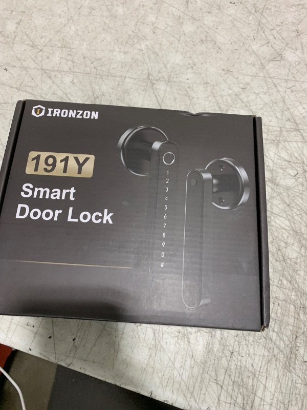Photo 1 of IRONZON Fingerprint Door Lock Smart Door Lock with Keypad Keyless Entry Door Lock with Handle for Home Hotel Office Apartment Bedroom