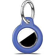 Photo 1 of for Airtag Holder Case with Keychain, Shockproof GPS Cover Anti-Scratch Key Chain for Air Tags, for Airtags Accessories for GPS Item Tracker Cases for Bags, Luggages, Blue
