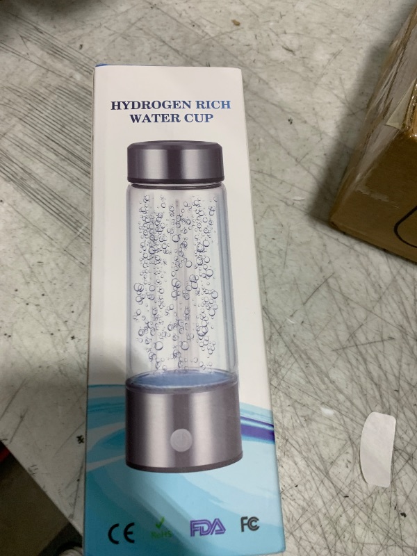 Photo 1 of Hydrogen Water Bottle Generator 2025 Updated, Portable Hydrogen Water Ionizer Machine Rechargeable, Hydrogen Rich Water Glass Health Cup 420ml Gift for Friends/Women/Men/Mom/Father/Grandpa/Grandma