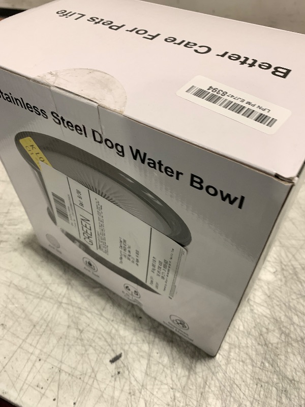 Photo 1 of UPSKY 6.5L Dog Water Bowl,1.6 Gallon Super Large Capacity No Spill Dog Water Bowl,Stainless Steel Spill Proof Slow Water Feeder,No Splash Water Bowl with Anti-Slip Mat for Messy Drinkers Grey