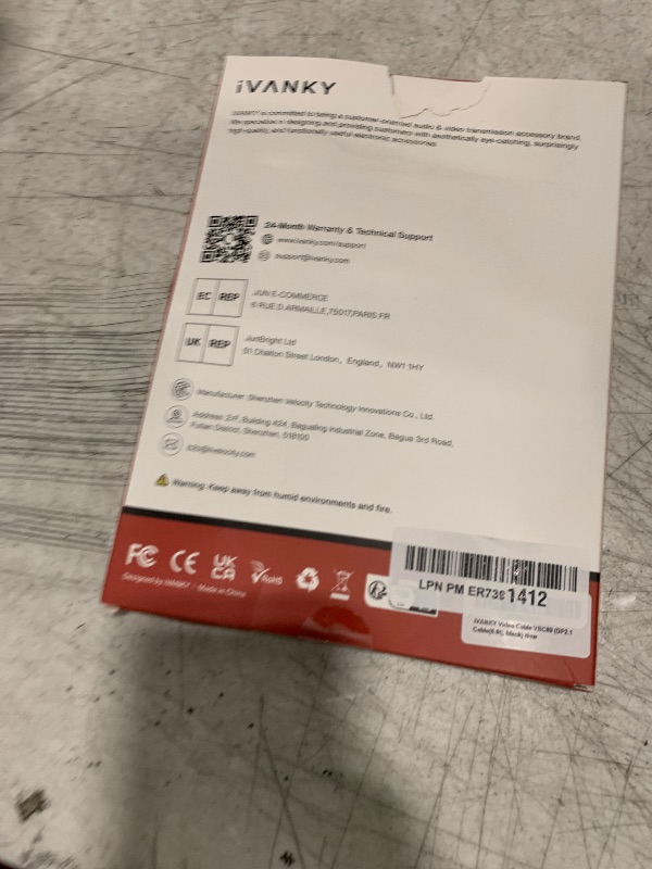 Photo 1 of IVANKY 16K Displayport Cable 2.1, [VESA Certified] DP Cord [16K@60Hz,8K@120Hz,4K@240Hz], Display Port 2.1 Cable Support HDR10, HDCP, DSC 1.2a, for 4090,7900Graphics/PC/TV/Gaming Monitor, 6.6FT