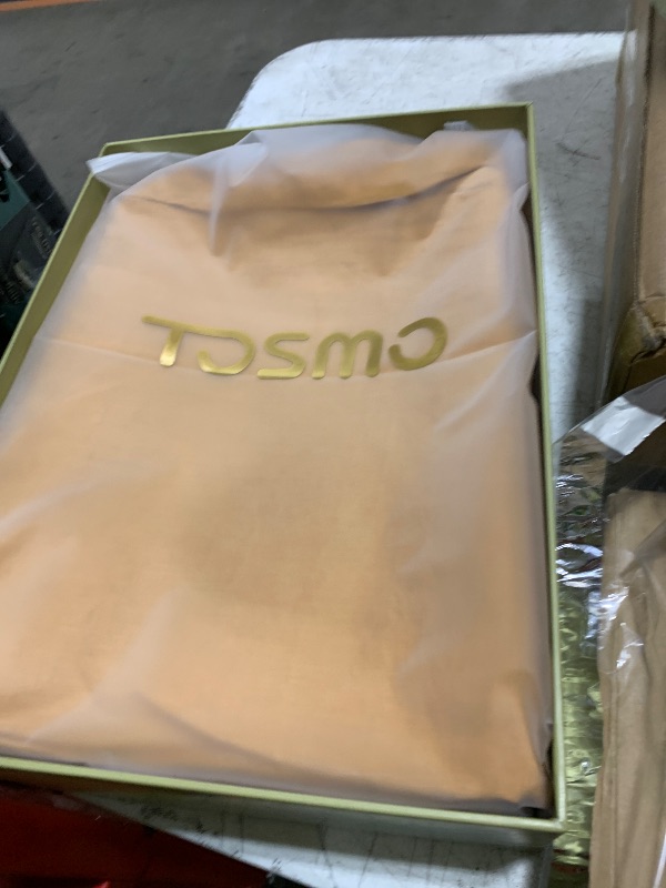 Photo 1 of TOSMO Pure Linen Sheets Set, 100% French Natural Linen Flax Bedding 4pc Set (King, 1 Flat Sheet, 1 Fitted Sheet, 2 Pillowcases) - Butternut
