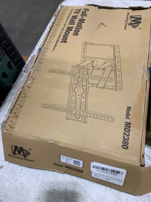 Photo 1 of Mounting Dream TV Wall Mount for 32-65 Inch Television,Mount with Swivel and Tilt, Full Motion Bracket with Articulating Dual Arms, Fits 16inch Studs, Max VESA 400X400 mm, 99lbs, MD2380