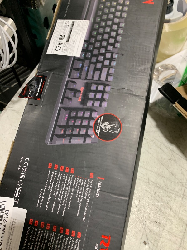 Photo 1 of Redragon Mechanical Gaming Keyboard with Red Switches, Wired Keyboard Mechanical with RGB Backlit, Fully Progammable, Durable Aluminum Frame, Anti-Ghosting for PC Windows Mac, K565, Black