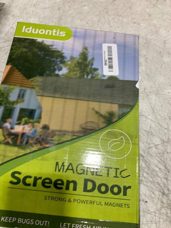 Photo 1 of Magnetic Screen Door -Fit for Door Size:32x80 Inch, Hands Free Mesh Partition, Heavy Duty Screen Door Mesh Curtain Keeps Bugs Out, Frame Hook & Loop, Pet and Kid Friendly, Itself Size 34x82