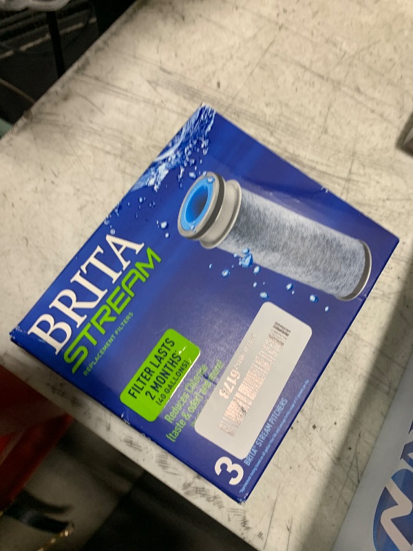 Photo 1 of Brita Stream Pitcher Water Filter for Pitchers and Dispensers, BPA-Free, Replaces 1,800 Plastic Water Bottles a Year, Lasts Two Months or 40 Gallons, Includes 3 Filters