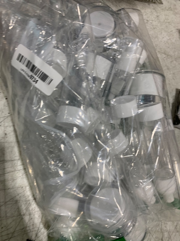 Photo 1 of Meanplan 43 Pack Airless Pump Jars Set 1.7/1/0.7/0.5/0.34/0.17oz Clear Skincare Containers with Label Bag Refillable Makeup Skincare Travel Size Empty Bottles for Toiletries, Lotion, Liquid, Cream