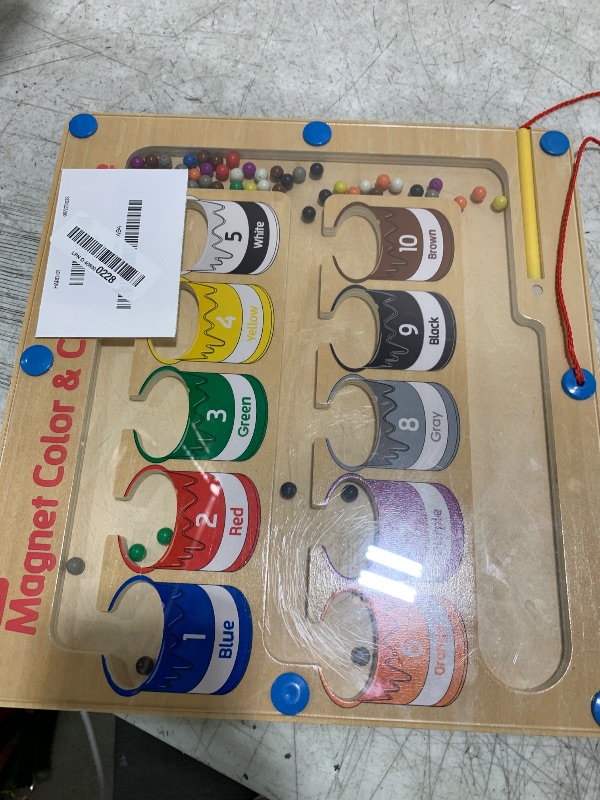 Photo 1 of GAMENOTE Magnetic Color and Number Maze - Educational Fine Motor Skills Toys for Boys Girls 3 4 5 Years Old, Wooden Color Matching Learning Counting Toddler