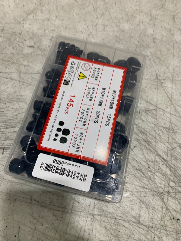 Photo 1 of wugongshan 145 Pcs Screws Bolt Covers Caps, Hex Head Dome Bolt Covers, Plastic Bolt Caps, Screw Caps Covers, Hexagonal Screw Bolts Cover Protection Caps for Matching, M4 M5 M6 M8 M10 M12