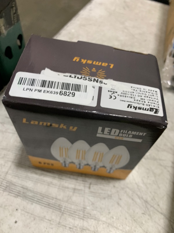 Photo 1 of Lamsky E14 LED Bulb European Base 4000K Neutral White 4W,40W Equivalent LED Chandelier Light Bulbs Dimmable 110V,Flame Tip Candelabra LED Bulbs,6 Pack