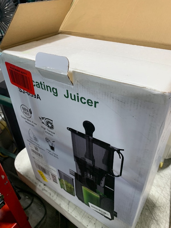 Photo 1 of Cold Press Juicer, 5.3" Wide Feed Chute Juice Extractor Machine with 400W, High Juice Yield, Slow Masticating Juicer for Whole Vegetables & Fruits, Deep Grey