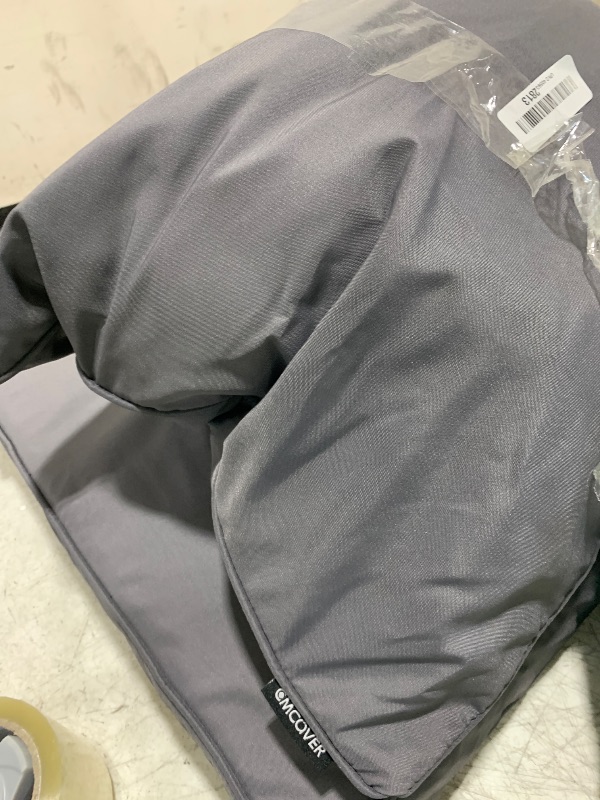 Photo 1 of Comcaver Outdoor Seat Cushion Set for Chair Sofa Couch, Fade Resistant Waterproof Bottom and Backrest Cushions for Patio Furniture, Dark Grey, 22x22 Inch,1 Set