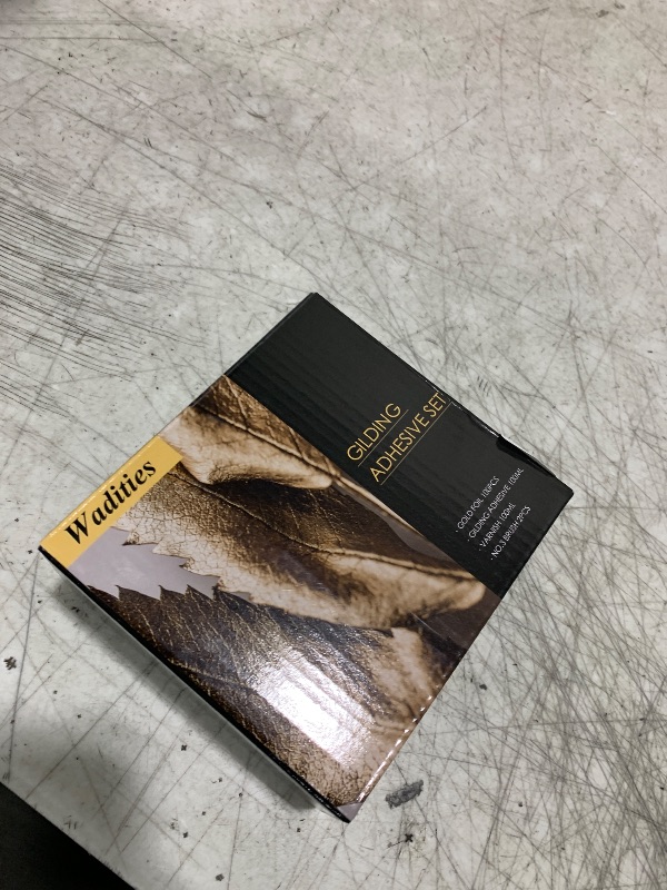 Photo 1 of Wadities Gold Leaf Gilding Adhesive Set, 100ml Water Based Glue and 100ml Varnish, Gold Leaf Sheets 100 pcs, 2 Brushes, for Craft, Painting and Arts