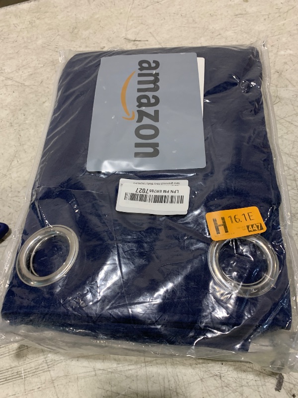 Photo 1 of Yakamok Total Blackout Curtains, 2 Thick Layers Completely Blackout Thermal Insulated Drapes with Black Liner for Bedroom(52Wx63L, Navy Blue, 2 Panels)