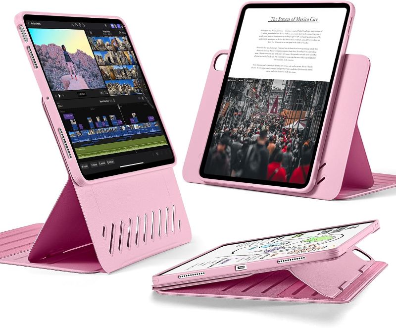 Photo 1 of ESR iPad Air Case for 11" M3/M2 (2025/2024) & 10.9" 5th/4th Gen | 9 Standing Angles | Removable Magnetic Cover | Adjustable Stand |
