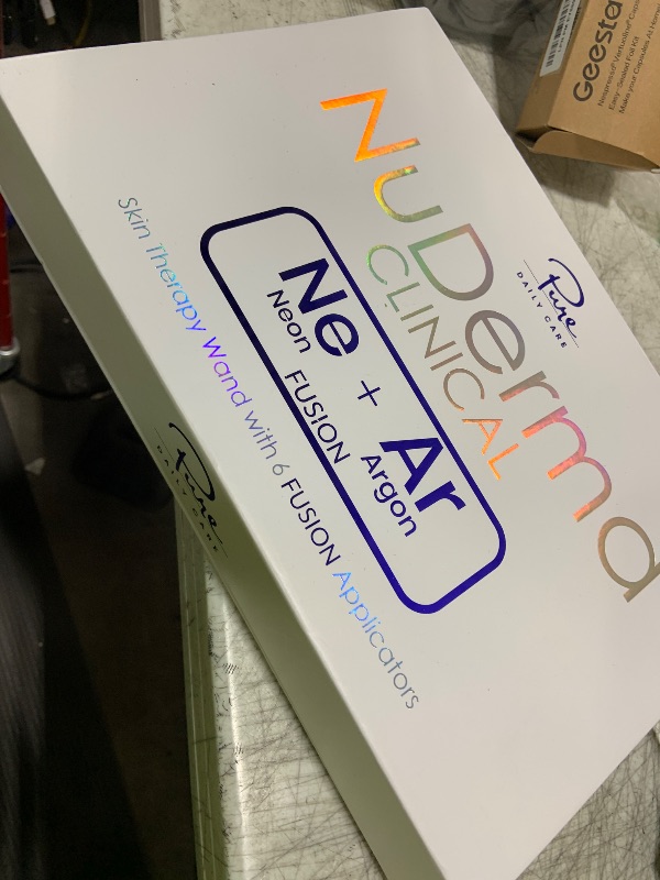 Photo 1 of NuDerma Clinical Skin Therapy Wand - Portable Skin Therapy Machine w 6 Fusion Neon + Argon Wands – Anti Aging - Clarifying - Skin Tightening & Radiance - Wrinkle Reducing
