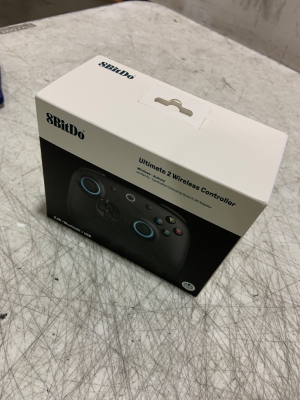 Photo 1 of 8BitDo Ultimate 2 Wireless Controller with TMR Joysticks for Windows & Android, Gaming Controller with Switchable Hall Effect/Tactile Triggers, RGB Fire Ring, 8Speed Wireless Tech, Charging Dock (Black, Ultimate 2 Wireless)