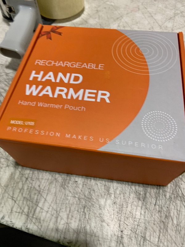 Photo 1 of Heated Hand Warmer Pouch, 10000mAh Electric Heated Hand Muff, Rechargeable Portable Power Bank Hand Warmer with 3 Levels Heating for Football, Hunting,Fishing,Camping.