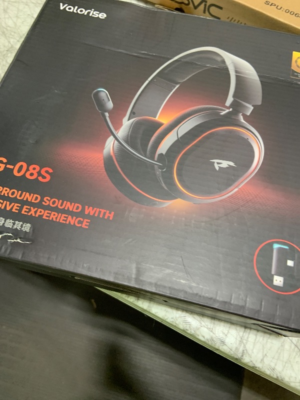 Photo 1 of Wireless Gaming Headset, 7.1 Surround Sound, 2.4Ghz USB Gaming Headphones Bluetooth 5.4, 100-Hr Noise Canceling Mic RGB Light, Wireless Headset for PC PS5 PS4 Mac Switch, ONLY Wired Mode Suit for Xbox
