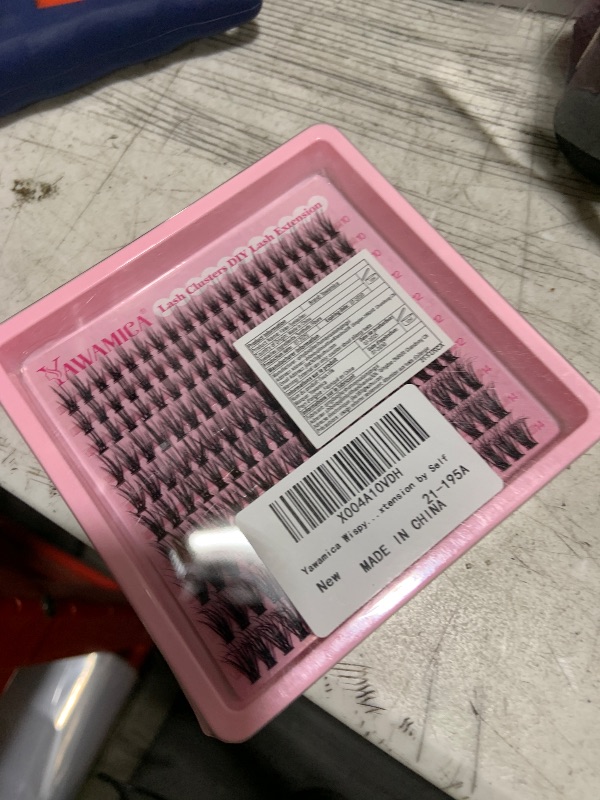 Photo 1 of Yawamica Wispy Lash Clusters Natural Eyelash Extension 10-14mm Fluffy Eyelash Clusters CC Curly Individual Lashes Cluster Eyelash Extensions 40D Cluster Lashes 200pcs DIY Lash Extension by Self