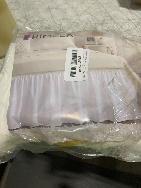 Photo 1 of RIMELA Dorm Bed Skirt Twin XL 32 Inch Drop, Easy to Install Extra Long Wrap Around Elastic Dust Ruffle, Ivory Bedskirt Solid Silky Fabric Machine Washable (Twin XL 80“L x 39”W & Twin 75“L x 39”W)