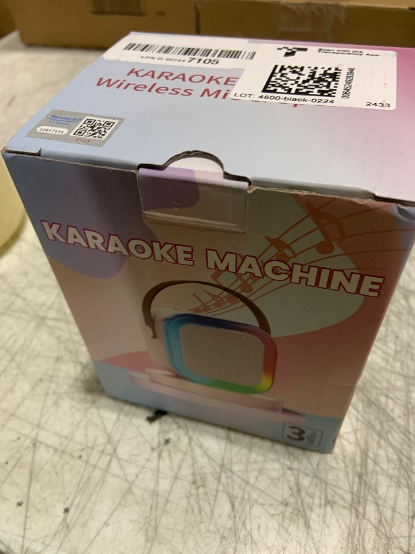Photo 1 of Karaoke Machine for Kids Adults, Portable Bluetooth Mini Karaoke Microphone Singing Speaker with 2 Wireless Mic and Light, for All Smartphones,Birthday, Family,Home Party (Black)