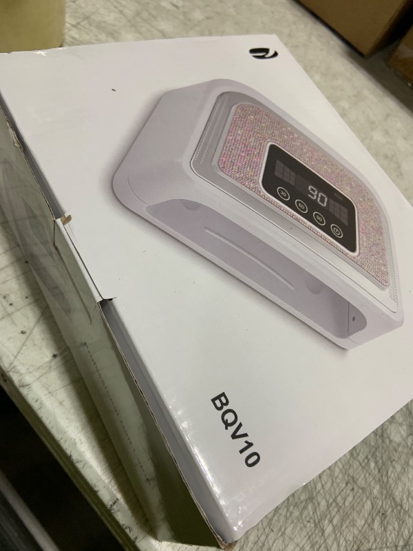 Photo 1 of Aedavey Cordless Nail Lamp, Rechargeable UV Nail Lamp for Gel Nails, LED Nail Lamp with 4 Timer Modes, Gel Nail Light Decorate with Sparkling Nail Rhinestones Diamond (Sparkly Diamond and White)