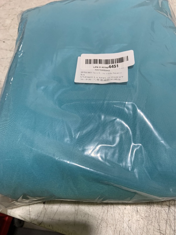 Photo 1 of MASTERCANOPY Patio Umbrella 9 ft Replacement Canopy for 8 Ribs-Turquoise Canopy Only
