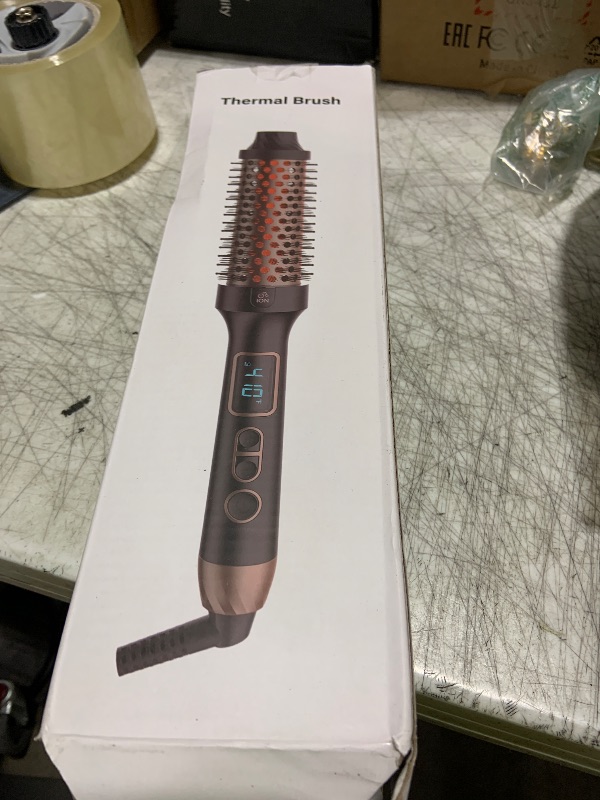 Photo 1 of Lopeie Infrared Thermal Brush for Blowout Look, 1.5 Inch Ionic Thermal Round Brush Makes Hair Smoother Get Natural Curls, Dual Voltage, Easy to Use, Gifts for Women