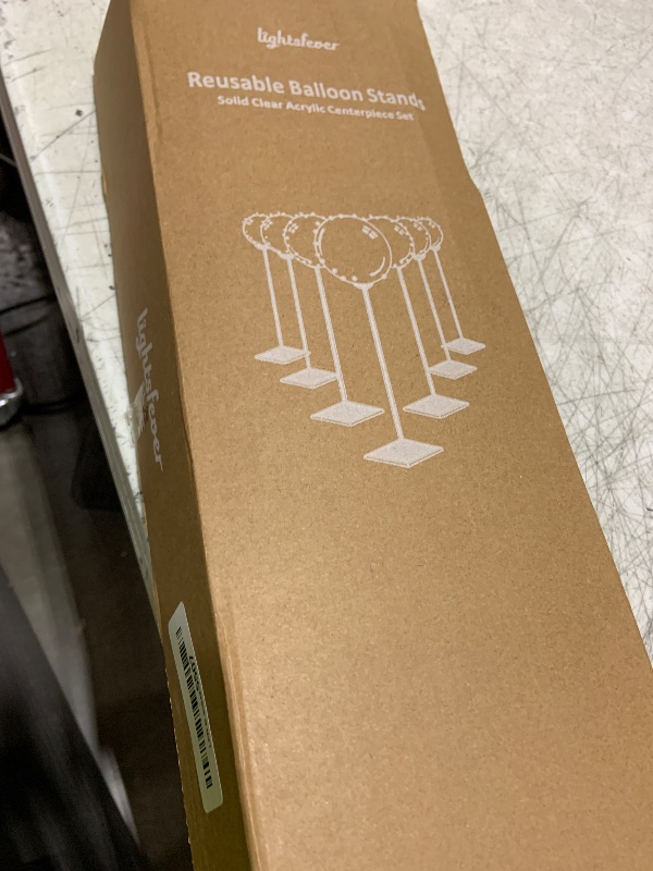 Photo 1 of Reusable Acrylic Balloon Stand Kit – Heavy Duty Tabletop Display with Sticks and Base, Ballon Stands for Centerpieces, Centerpiece Table Decorations for Parties (12 Pack 24 inch)