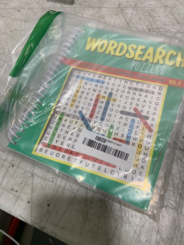Photo 1 of Vision St. Spiral Bound Miniature Puzzle Book for Car, Office, or Quiet Play - 80 Pg (WordSearch Vol. 4)
