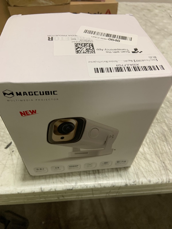 Photo 1 of ?Auto Focus&1080P?Magcubic Mini Smart Projector with 4K Support, Portable Projector with Wifi and Bluetooth, 5W Speaker, Built in Apps, Voice Control, Outdoor Movie Projector