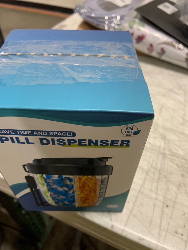 Photo 1 of Large Pill Organizer,Supplement Organizer for 7 Different Vitamins,Pill Dispenser with Anti-Mixing Design,Easy to Retrieve Meds,Includes 20 Pcs Labels,Travel Pill Organizer(Pink)