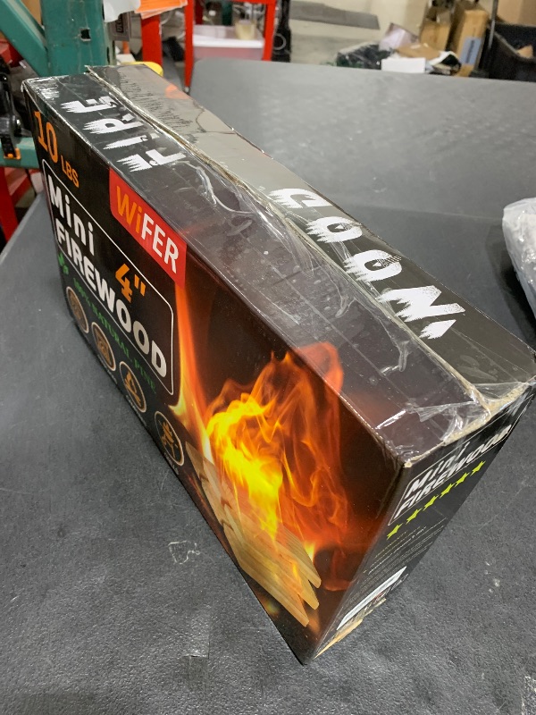 Photo 1 of WiFER Mini Fire Stick with Fire Starter & Tongs, 4'' Kiln-Dried Pine Great Firewood for Wood Stoves, Tabletop Fire Pit, BBQ Grill, Pizza Oven, Solo Stove Accessories, BBQ Accessories, 10 lb Box