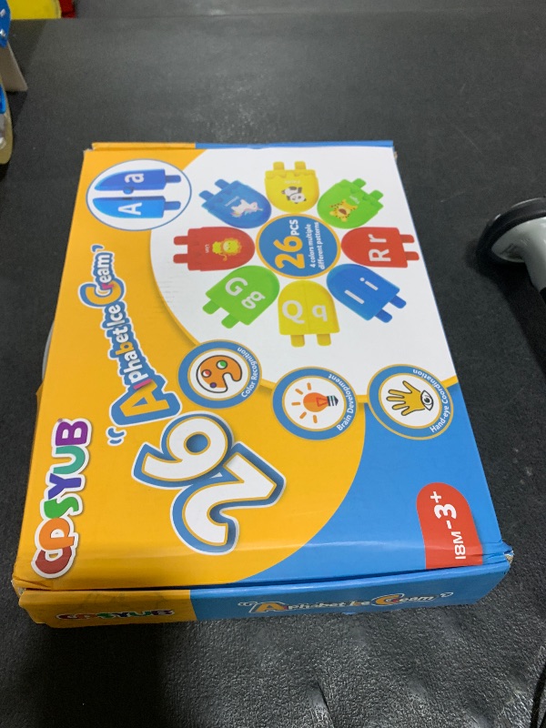 Photo 1 of Alphabet Learning Toys Ice Cream ABC Letter Matching Toy Preschool Educational Montessori Toy Smart Color Sorting Kids Christmas Gift for Boys Girls Age 2 3 4 5+