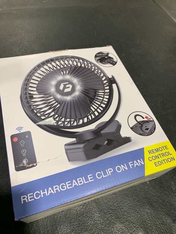 Photo 1 of Korbot 8-inch Clip-on Fan - 12000mAh Portable Rechargeable Battery With 3 Speeds and Strong Airflow, USB Small Desk Personal Quiet for Office, Stroller, Bedroom and Camping