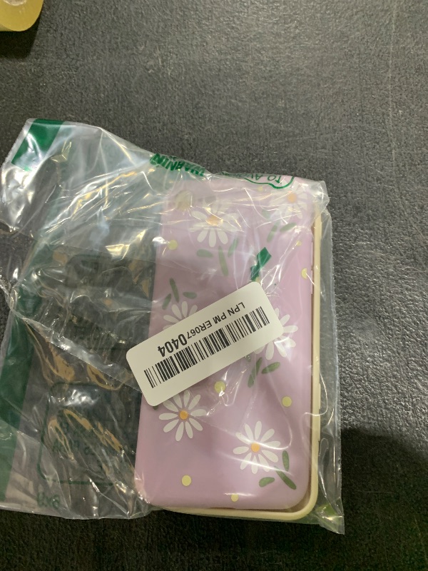 Photo 1 of RUMDEY 2 Pack Daisy Flowers for iPhone 7/8/SE 2020/SE 2022 4.7" Phone Case, Smile Cute Aesthetic Design Cases Soft Silicone Slim TPU Shockproof Protective Fundas for Teen Girls Women (Purple&Beige)