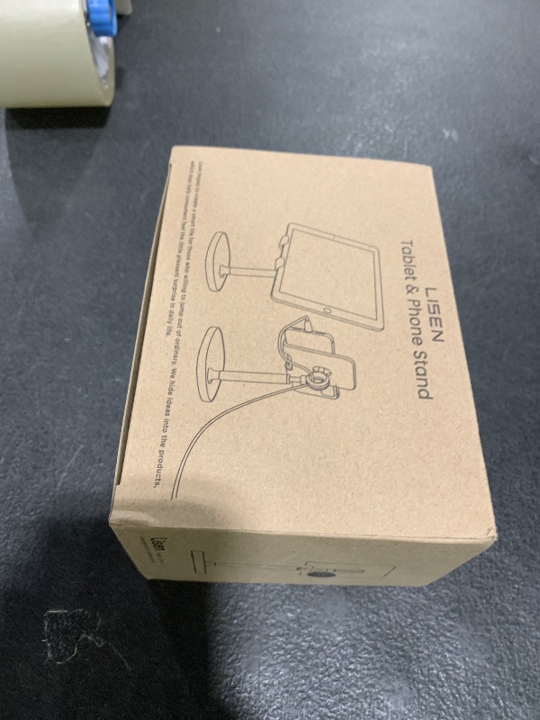 Photo 1 of LISEN Cell Phone Stand Adjustable for iPhone Phone Holder for Desk, Office Desk Accessories Computer PC for iPhone Stand Gaming Essentials Fit Otterbox Case Phones Switch Kindle iPad Air Tablet 4-10in