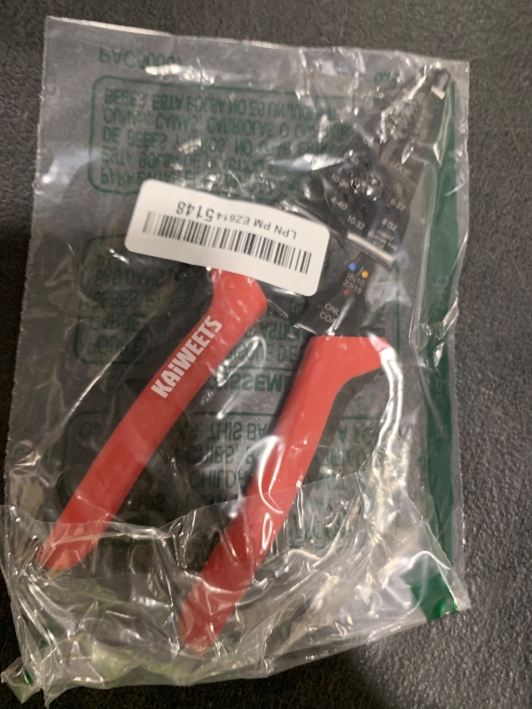 Photo 1 of KAIWEETS Wire Stripper 10-22 AWG Wire Splicer Cable Stripper Multipurpose Wire Stripping Tool Electrical Wire Pliers with Screw Cutter