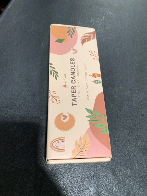 Photo 1 of 10 Inch Baby-Pink Taper Candles for Home Decoration, 10 Pack Unscented Candlesticks for Dinner Wedding Party, Smokeless and Dripless Candle Sticks