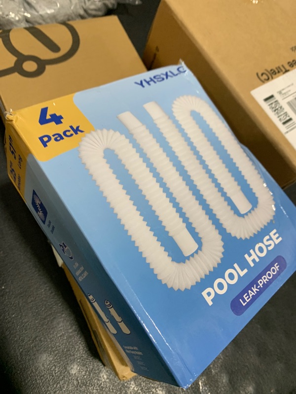 Photo 1 of Pool Hoses for Above Ground Pools, 1.25 x 51 Inch Hose for Filter Pump, Compatible with Filter Pump 607, 637 (4 Hoses + 8 Metal Clamps)